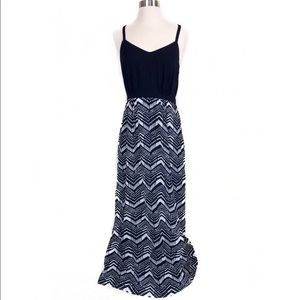 J. crew Navy Ikat Maxi Dress